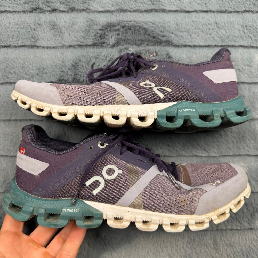 On Cloudflyer Womens Running Shoes Purple Teal Mesh CloudTec Trainers Size 7